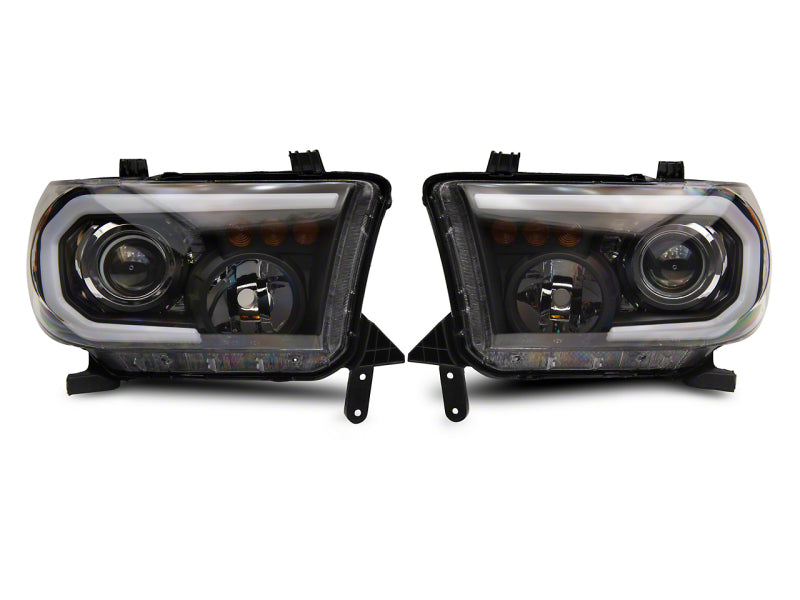 Raxiom 07-13 Toyota Tundra Axial Projector Headlights w/ SEQL LED Bar- Blk Housing (Clear Lens) TU16007 TU16007 Photo - Primary