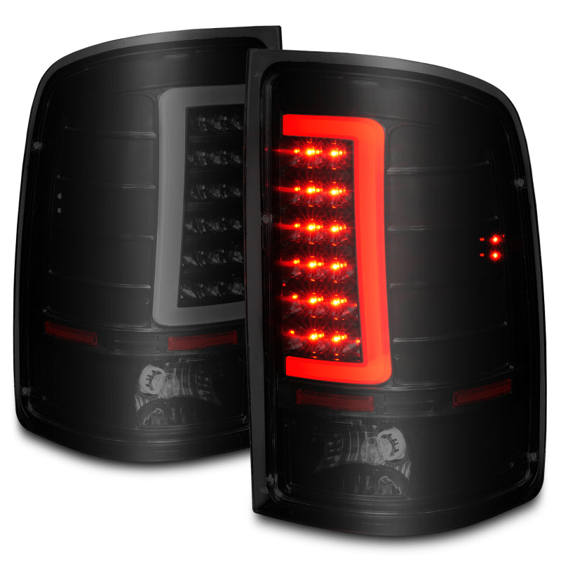 ANZO 2007-2013 GMC Sierra LED Tail Lights w/ Light Bar Black Housing Smoke Lens 311389 311389 Photo - Unmounted