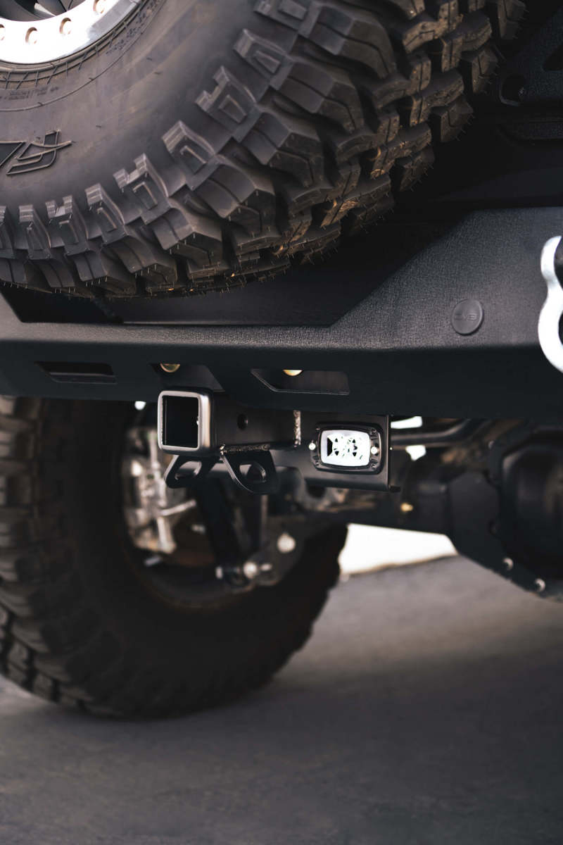 DV8 Offroad 07-21 Jeep Wrangler (JK/JL) Bolt-On Hitch w/ Lights AHJP-01 AHJP-01 Photo - Mounted