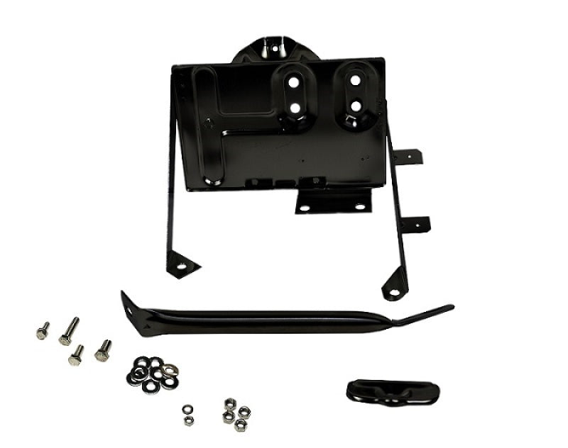 Kentrol 76-86 Jeep CJ Battery Tray with support arm - Powdercoat Black 50498 50498 Photo - Primary