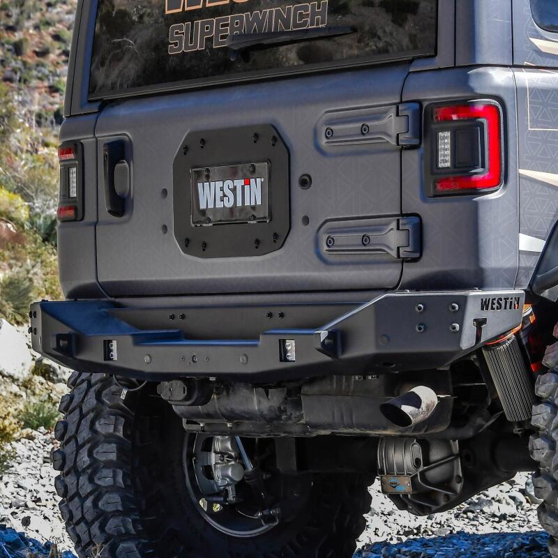 Westin 18-25 Wrangler JL Spare Tire Delete Plate - Tex. Blk 59-761205 59-761205 Photo - Mounted
