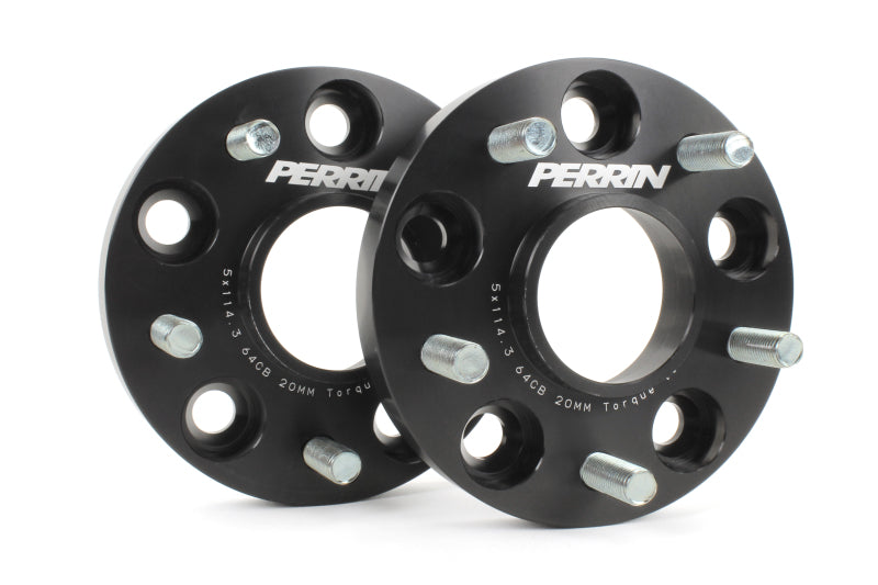 Perrin 17-18 Honda Civic Si 64.1mm Hub 5x114.3 20mm Wheel Spacers (One Pair) PHP-WHL-020BK PHP-WHL-020BK Photo - Primary