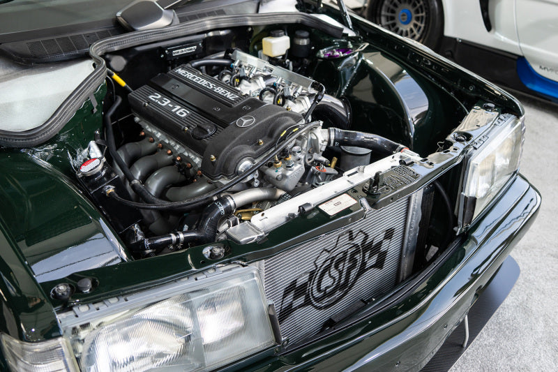 CSF 84-88 Mercedes-Benz W201 190E 2.3L - 16 w/ A/C High Performance Aluminum Radiator 7220 7220 Photo - Mounted