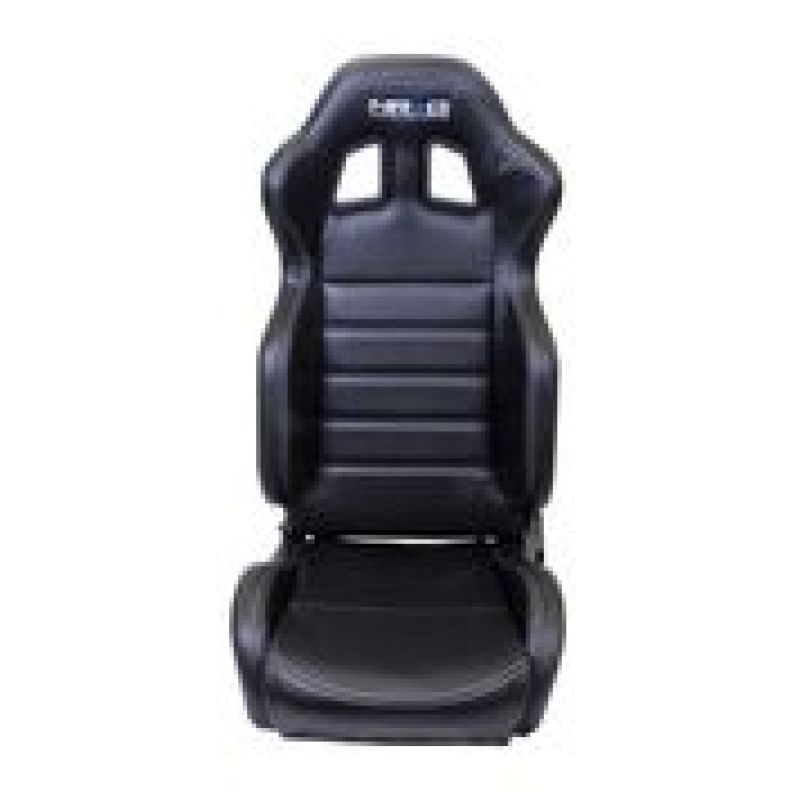 NRG Reclinable Racing Seat,Black Leather,White Stitching w/ Logo (Pair) RSC-208L/R User 1