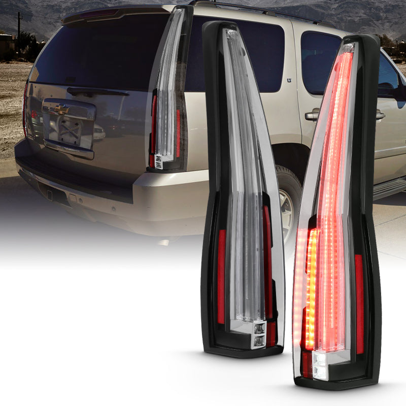 ANZO 2007-2014 Chevrolet TahOE Led Taillights Red/Clear 311297 311297 Photo - Primary