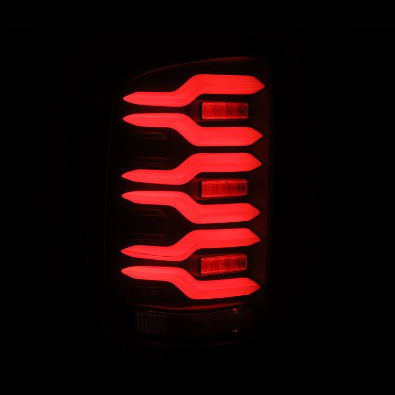 AlphaRex 14-18 GMC Sierra 1500/2500HD/3500HD LUXX-Series LED Tail Lights Blk w/Actv Light & Seq. Sig 630040 630040 User 4