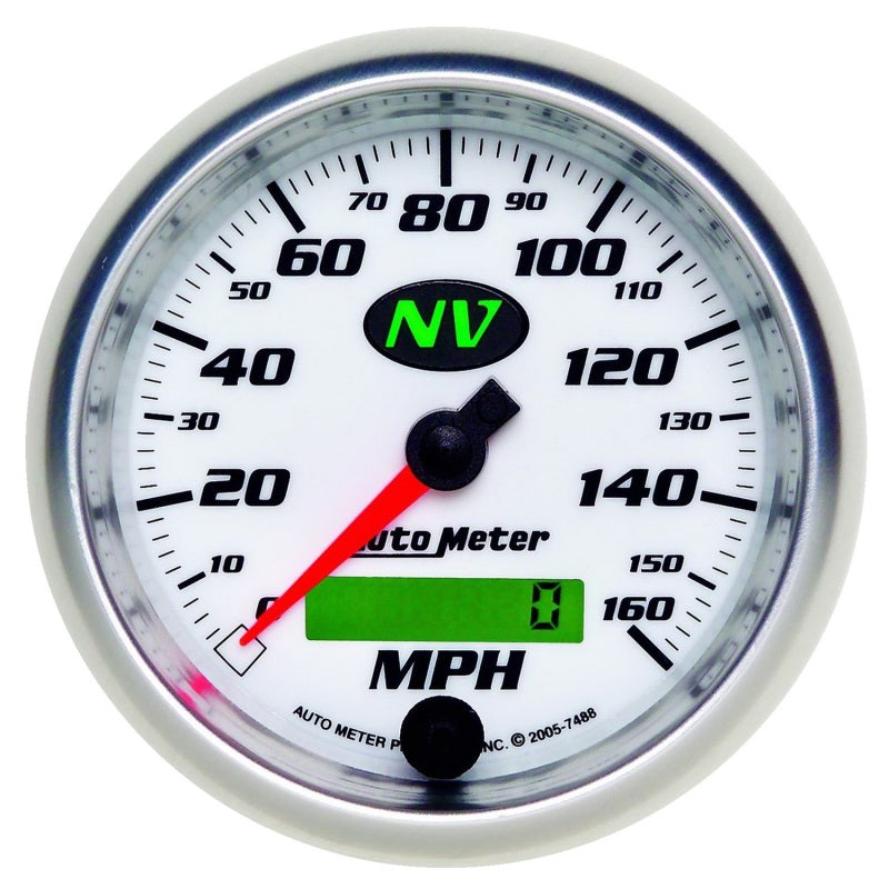 Autometer Gauge, Speedometer, 3 3/8", 160Mph, Elec. Programmable, Nv 7488 Photo - Primary