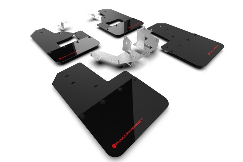 Rally Armor 21-22 Ford Bronco (Plstc Bmpr + RB - NO Rptr/Sprt) Blk Mud Flap w/Red Logo MF85-RB-PL-RD MF85-RB-PL-RD Photo - Primary