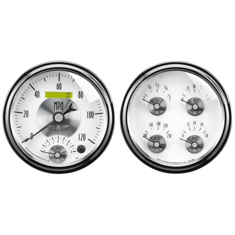 Autometer Prestige Series Pearl 5in Gauge Box Kit - Tachometer/Speedometer Combo / Oil Pressu 2008 2008 Photo - Primary