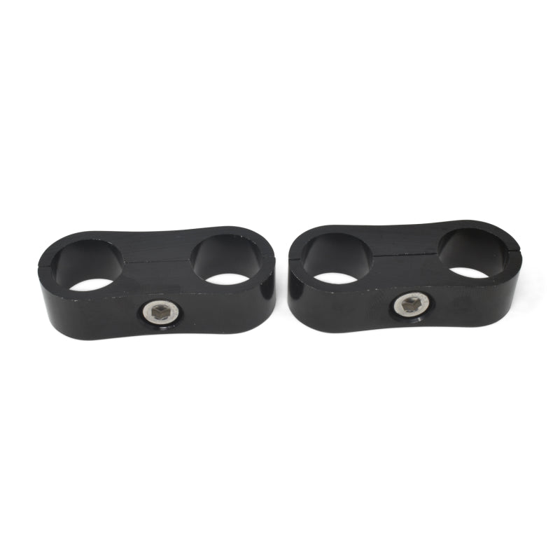 Russell Hose Separator for -8 Braided Hose - Black Anodized (2 Pack) 654313 654313 Photo - out of package