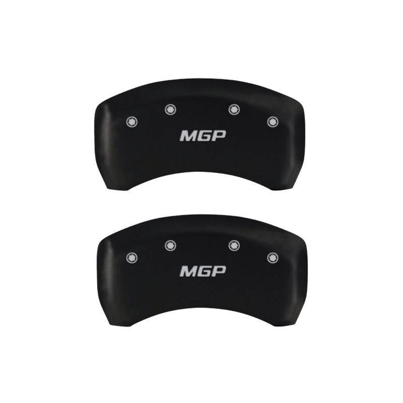MGP 4 Caliper Covers Engraved Front & Rear MGP Matte Black finish silver ch 22110SMGPMB 22110SMGPMB User 1
