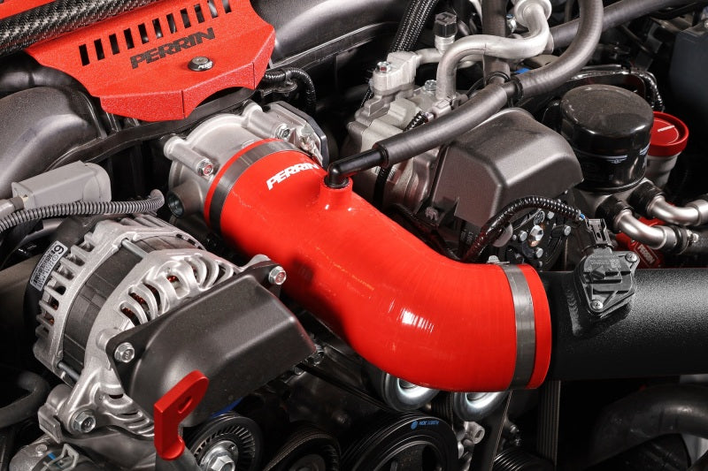 Perrin Performance Perrin 22-23 Subaru BRZ/Toyota GR86 Silicone Inlet Hose (3in. ID / SS Wire) - Red PSP-INT-432RD PSP-INT-432RD User 1