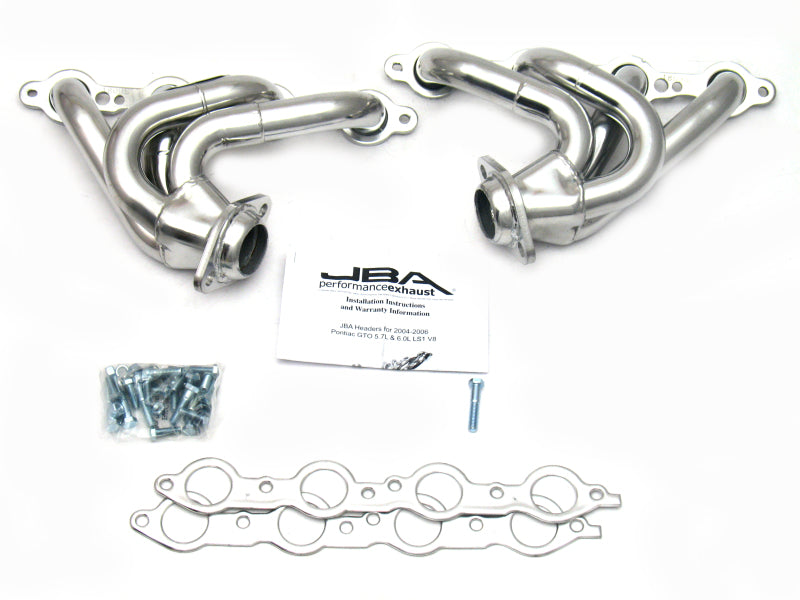 JBA 04-06 Pontiac GTO 5.7/6.0L LS 1-5/8in Primary Silver Ctd Cat4Ward Header 1809SJS 1809SJS Photo - Primary