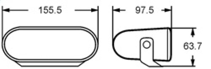 Hella Driving Lamp 008284011 Technical Drawing