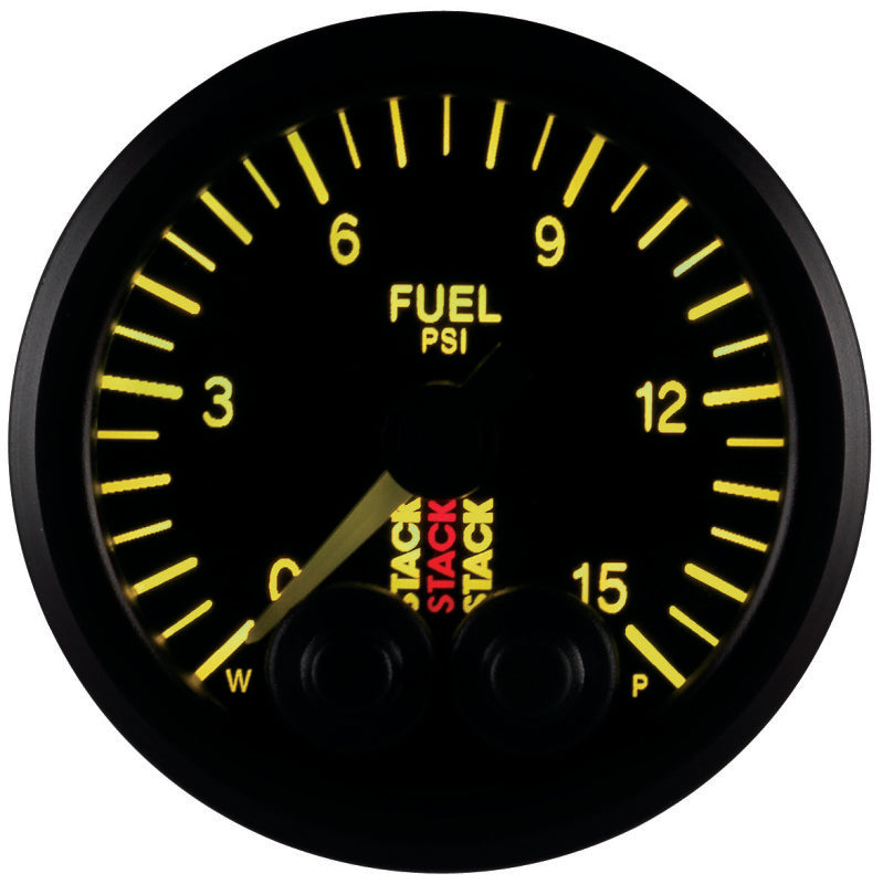 Autometer Stack 52mm 0-15 PSI 1/8in NPTF Male Pro-Control Fuel Pressure Gauge - Black ST3504 ST3504 User 5