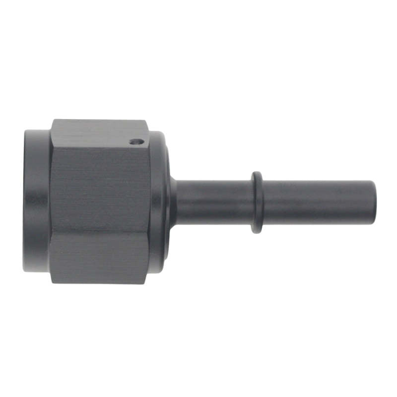 DeatschWerks 10AN Female Flare Swivel to 5/16in Male EFI Quick Disconnect - Anodized Matte Black 6-02-0134-B 6-02-0134-B Photo - Primary