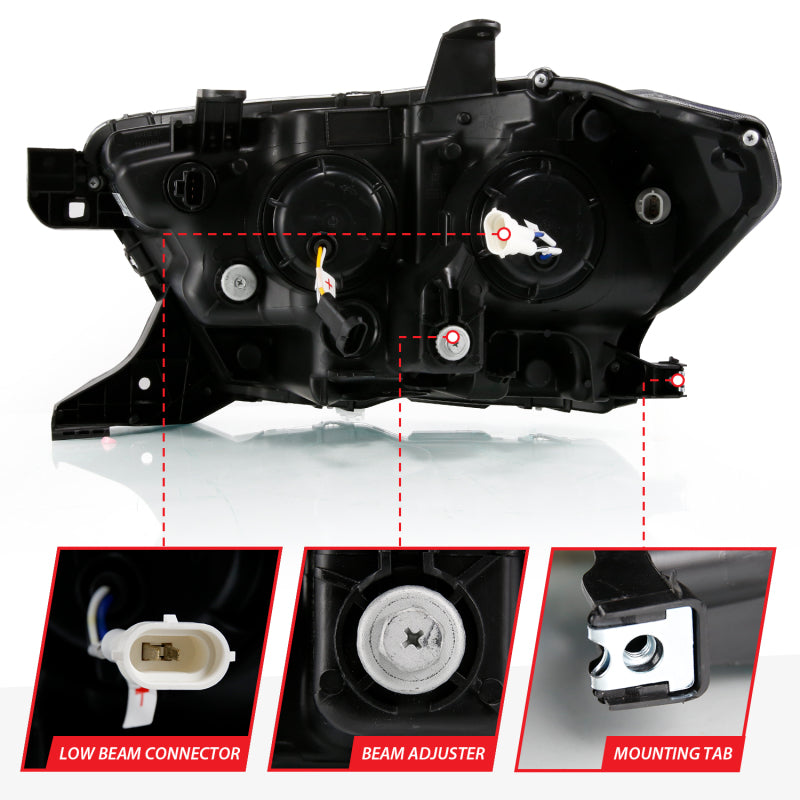 ANZO 2016-2018 Toyota Tacoma LED Projector Headlights Plank Style Black w/ Amber 111496 111496 User 4