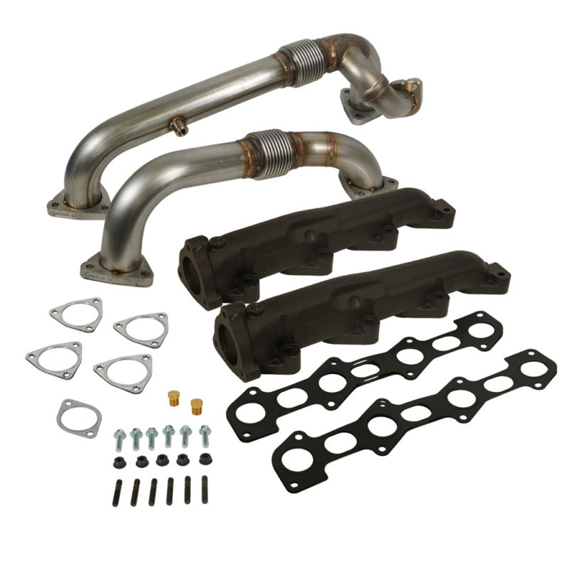 BD Diesel 08-10 Ford F-250/F-350/F-450/F-550 Powerstroke 6.4L Up Pipes Kit w/Manifold Set 1041484 1041484 Photo - Primary