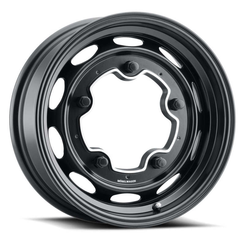 Mobelwagen MW-512B Interceptor 15x5.5in / 5x205 BP / 20mm Offset / 156mm Bore - Black Wheel MW-520B-55520+20 MW-520B-55520+20 Photo - Primary