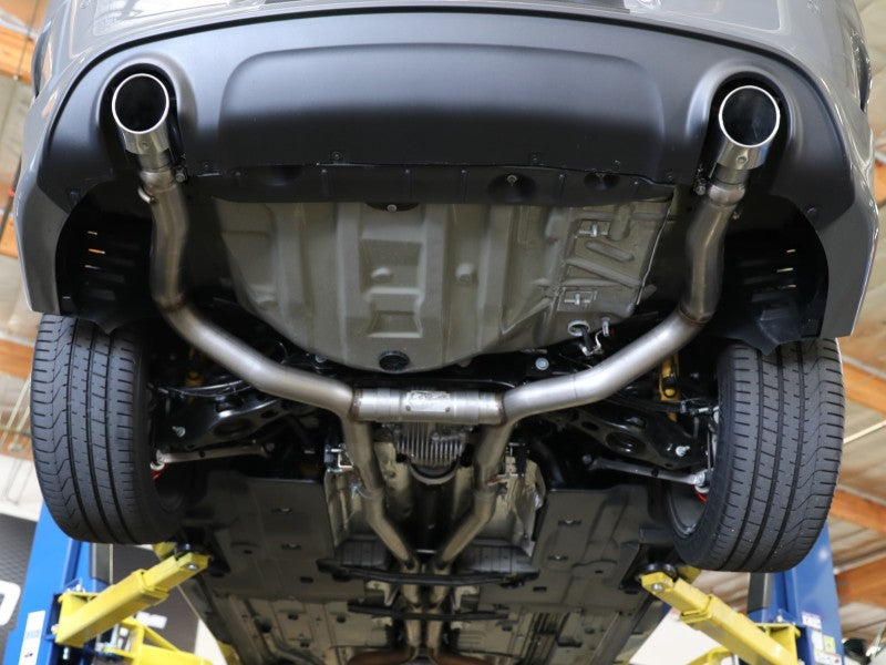 aFe MACH Force-Xp 3in 304 SS Cat-Back Exhaust 15-20 Dodge Charger Hellcat V8-6.2L/6.4L w/o Muffler 49-32070NM 49-32070NM Photo - Mounted