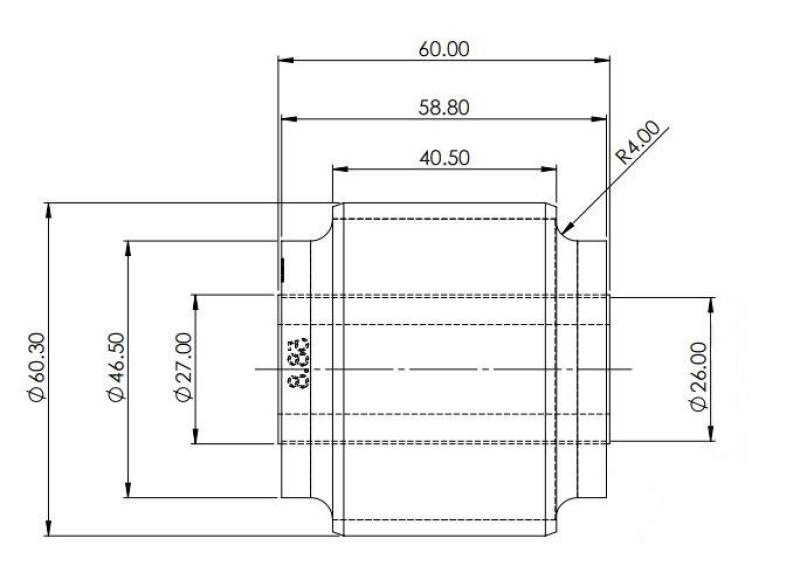 Superpro Trailing Arm-to-Differential Mount Bushing Kit SPF5513K SPF5513K Technical Drawing