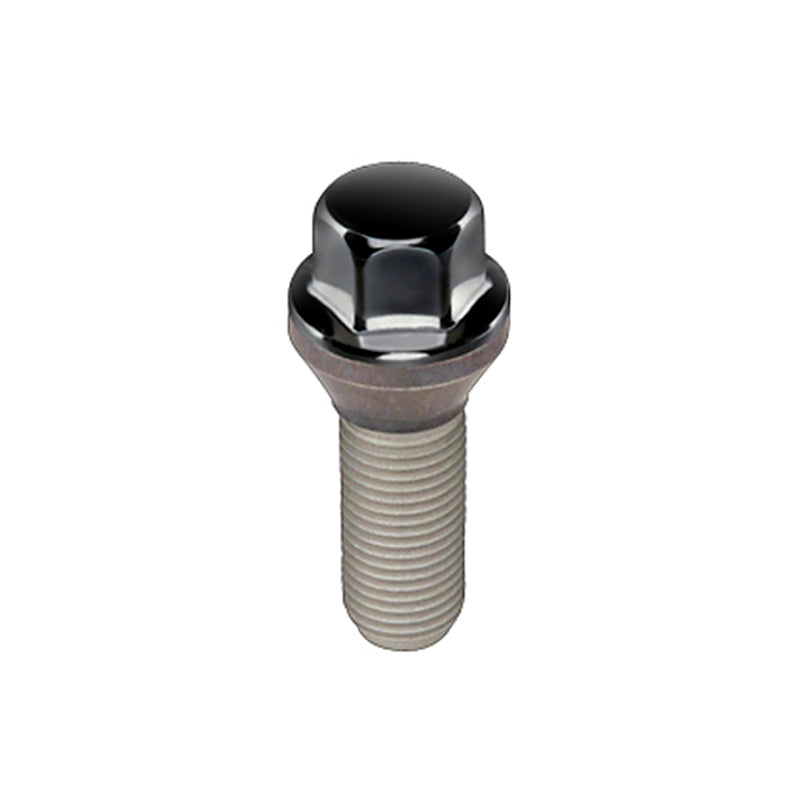 McGard Hex Lug Bolt (Cone Seat) M14X1.5 / 17mm Hex / 28.0mm Shank Length (Box of 50) - Black 69700BK 69700BK Photo - Primary