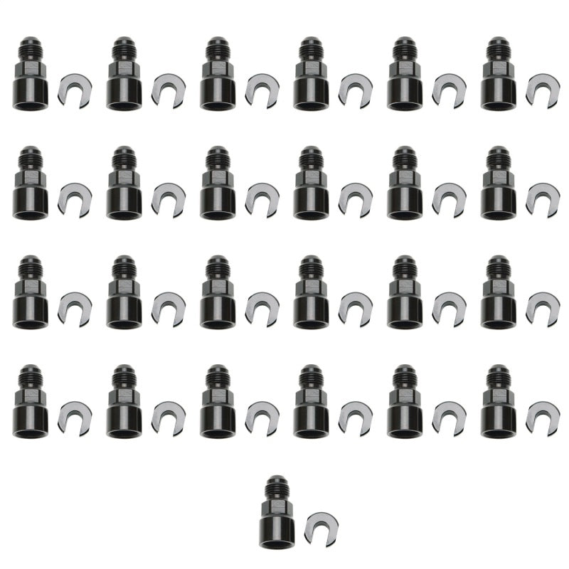 Russell Performance Adapter -6 AN Male to 5/16in Quick Disconnect Female Screw - Black (Bulk Pkg 25) 644117 644117 Photo - Primary