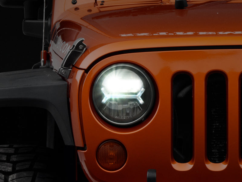 Raxiom 07-18 Jeep Wrangler JK LED Halo Headlights- Black Housing (Clear Lens) J123773 J123773 Photo - Primary