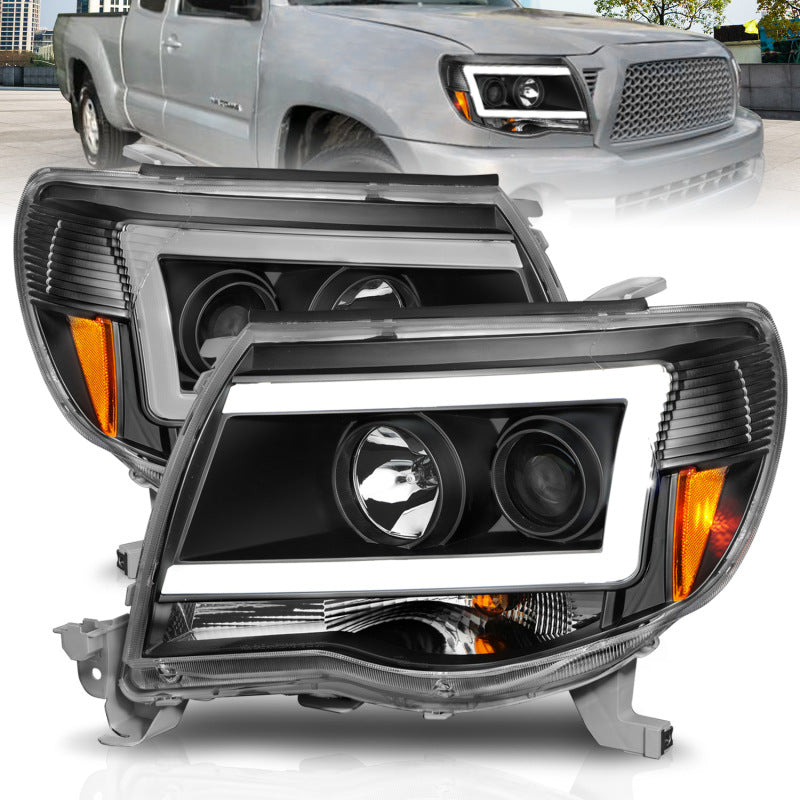 ANZO 05-09 Toyota Tacoma Projector Light Bar Style Headlights w/ C Light Bar 111517 111517 Photo - Primary