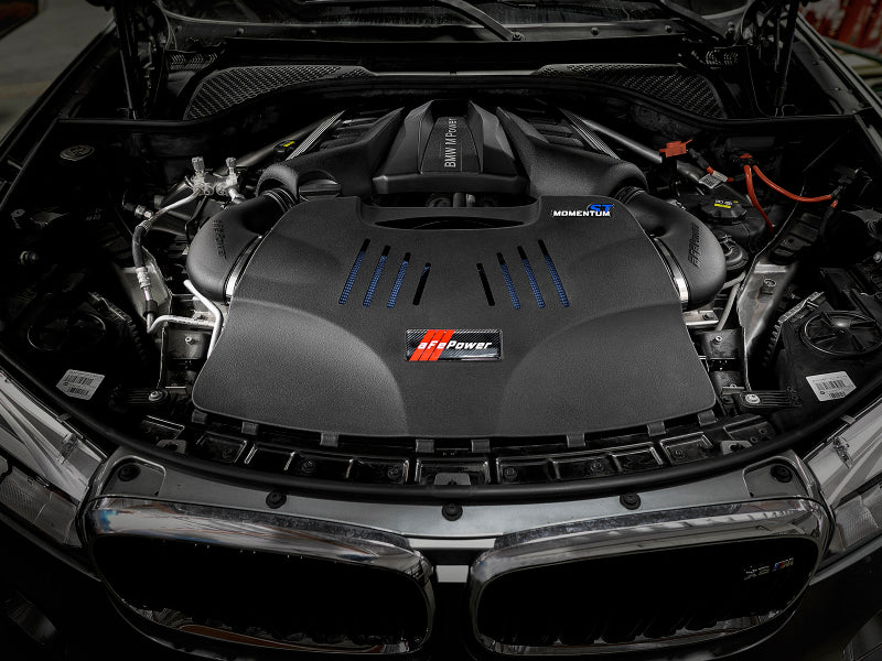 aFe Momentum ST Pro 5R Intake System 15-19 BMW X5M / X6M 4.4L TT (S63) 50-40045R 50-40045R Photo - Mounted
