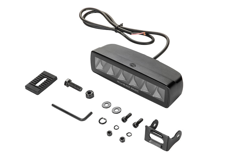 Hella Universal Black Magic 6 L.E.D. Mini Light Bar - Spot Beam 358176211 358176211 Photo - out of package