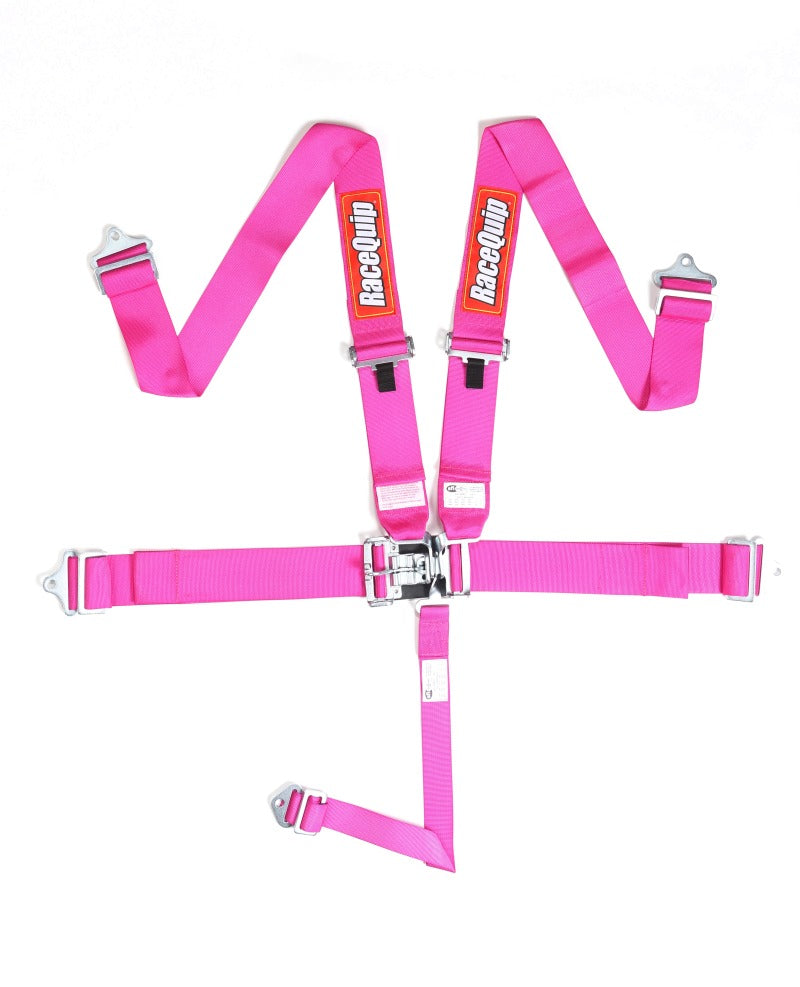 Racequip 5-Point Latch & Link SFI 16.1 Harness Set - Pink 711081 Photo - Primary
