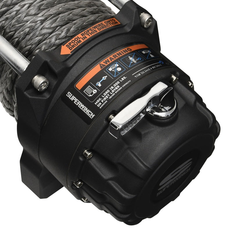 Superwinch 15000lb Winch 15/32in x 78ft Synthetic Rope SUP1515001 1515001 Photo - Unmounted