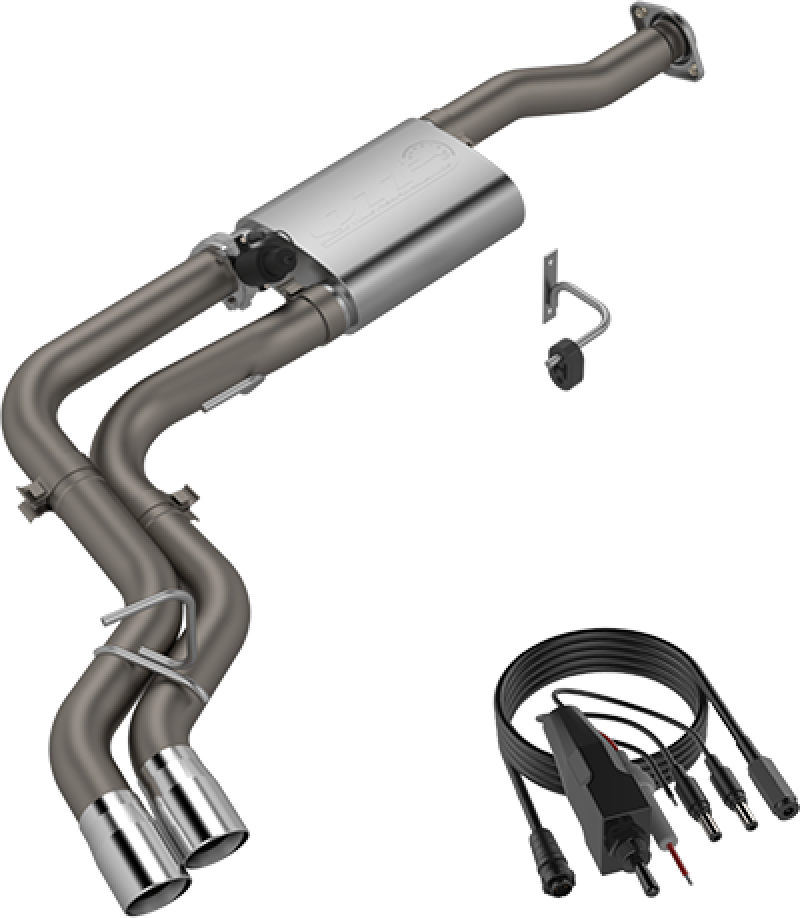 QTP 15-18 Ford F-150 CC/EC Standard Bed 304SS Screamer Cat-Back Exhaust w/3in Tips 440015 440015 Photo - Primary