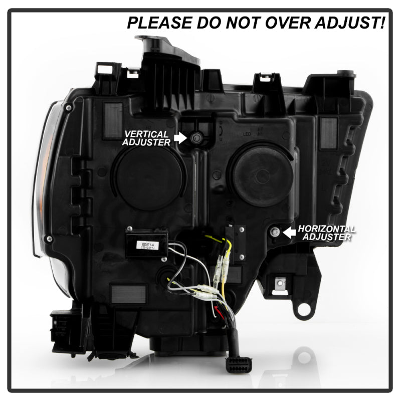 SPYDER 19-22 Dodge Ram 2500/3500 (Halogen Model Only) Proj. Headlights (PRO-YD-DR19HDHALAP-SEQ-BK) 5088604 5088604 User 5