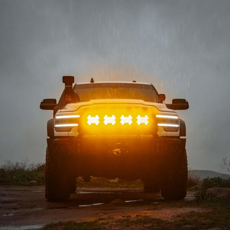 KC HiLiTES SlimLite 8in. LED Light Shield (Shield Only) - Amber 5208 5208 Photo - lifestyle view