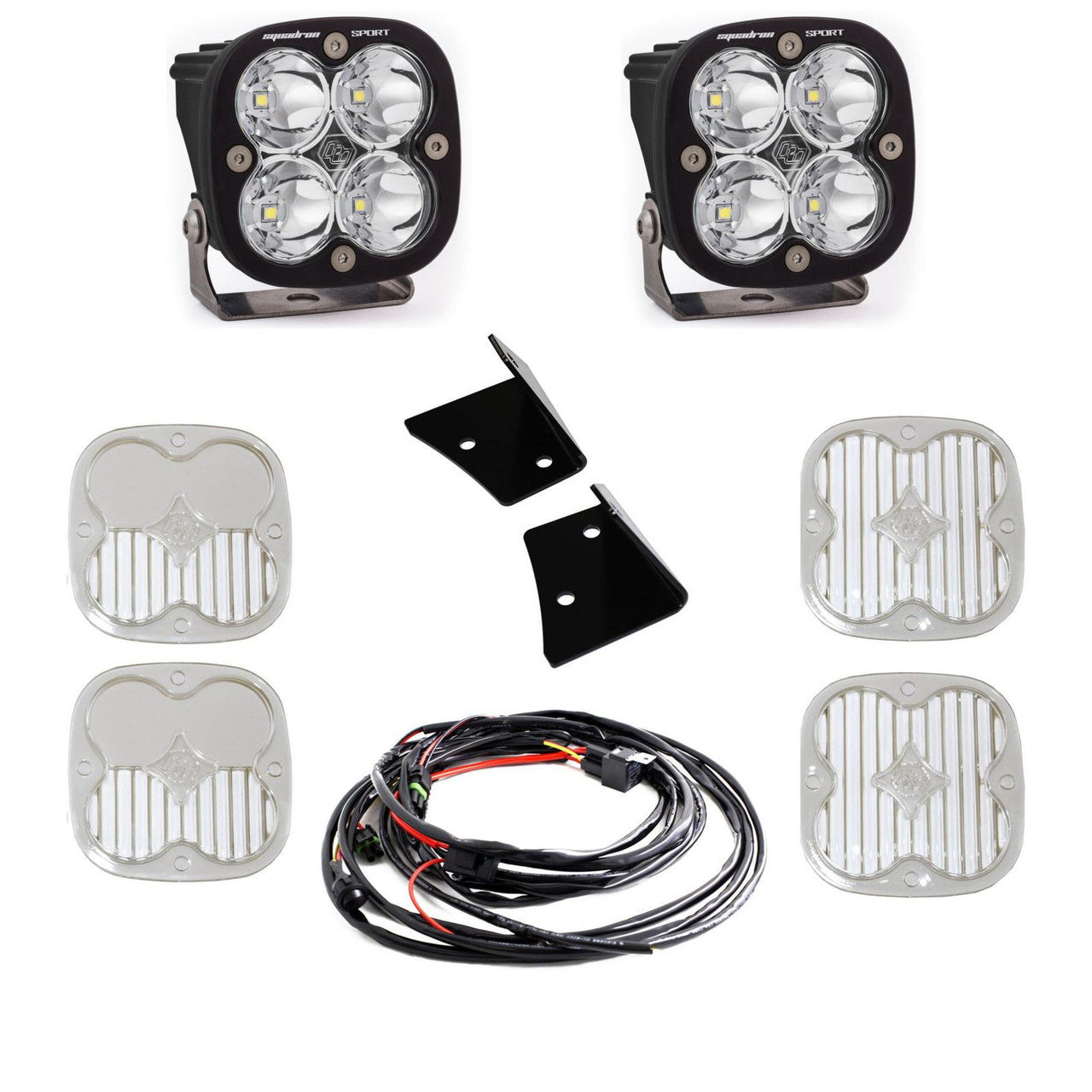 Baja Designs  Jeep JK Squadron Sport A-Pillar Light Kit - Jeep 2007-18 Wrangler JK