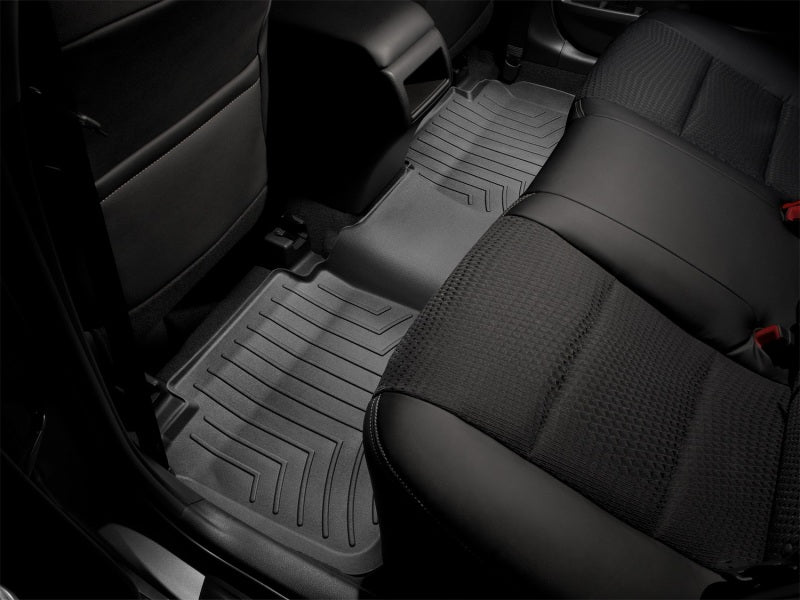 WeatherTech 13+ Land Rover Range Rover Evoque Rear FloorLiner w/ 2nd Row Retention - Black 444043 444043 Photo - Mounted