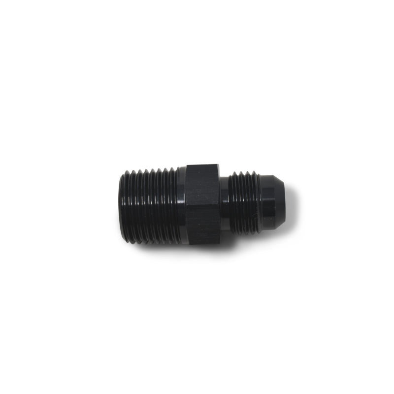 Russell -6 AN Straight Flare To Pipe Adapter (Black Finish) 660463 Photo - out of package