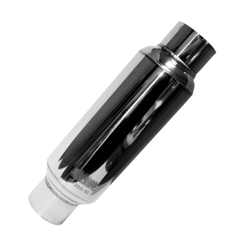 Kooks Headers 3in Round Muffler 10in Long Polished Stainless KOKR300-10 R300-10 Photo - Primary