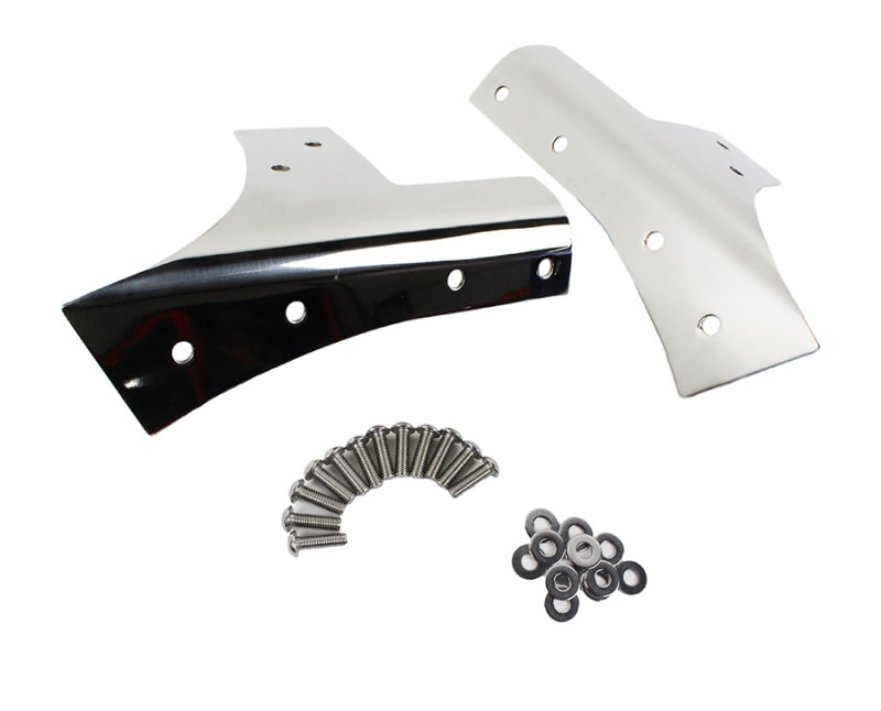 Kentrol 07-18 Jeep Wrangler JK Windshield Supports Pair - Polished Silver 30574 30574 Photo - Primary