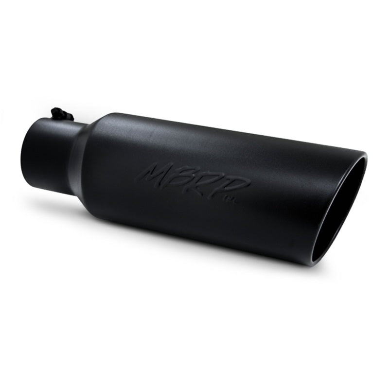 MBRP Universal Tip 6in OD Rolled End 4in Inlet 18in L Black Coated Exhaust T5130BLK Photo - Primary