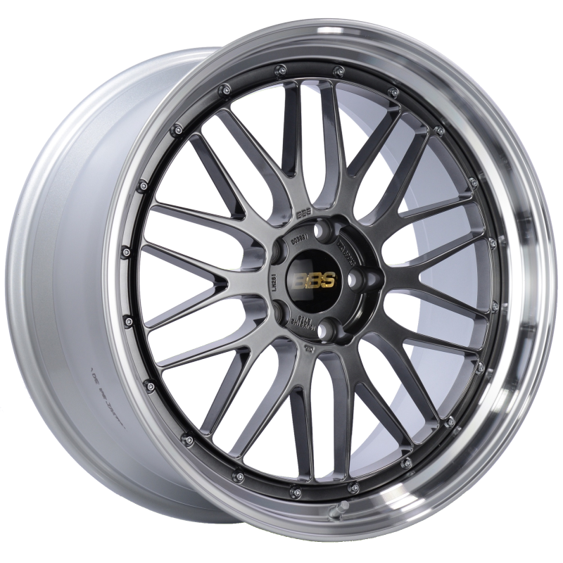 BBS LM 21x10 5x120 ET38 Diamond Black Center Diamond Cut Lip Wheel -82mm PFS/Clip Required LM261DBPK LM261DBPK Photo - Primary