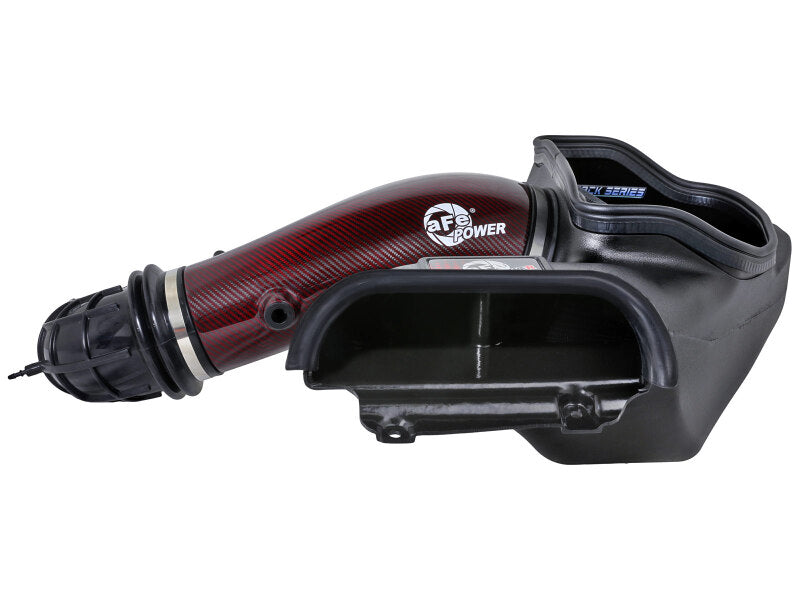 aFe 23-24 Ford F150 Raptor R V8 5.2L Supercharged Red Carbon Track Series Air Intake w/ P5R Filter 57-10030KR 57-10030KR Photo - Unmounted