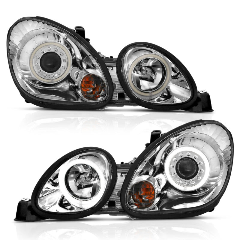 Anzo 1998-2005 Lexus Gs300 Projector Headlights w/ Halo Chrome 121143 Photo - Unmounted