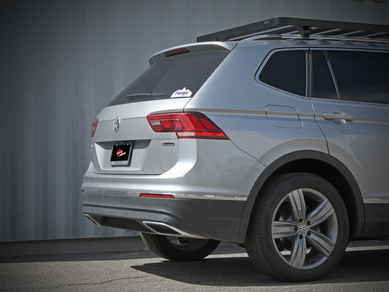 aFe MACH Force-Xp 3in - 2 1/2in SS Cat Back Exhaust System VW Tiguan 18-22 2.0- 110in Wheelbase 49-36449 49-36449 Photo - Mounted