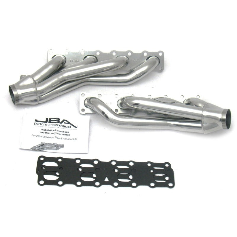 JBA 04-15 Nissan 5.6L VK56DE Oval Port 1-5/8in Primary Silver Ctd Cat4Ward Header 1400SJS 1400SJS Photo - Primary