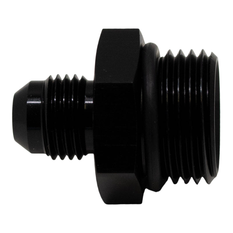 DeatschWerks 10AN ORB Male to 6AN Male Flare Adapter (Incl O-Ring) - Anodized Matte Black 6-02-0407-B 6-02-0407-B Photo - Primary