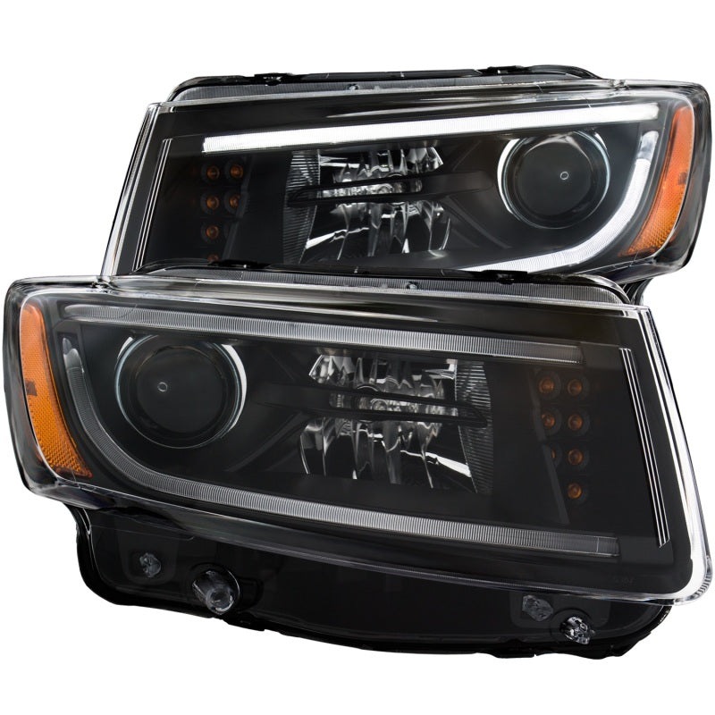 Anzo 2014-2015 Jeep Grand Cherokee Projector Headlights w/ Plank Style Desi 111329 Photo - Primary