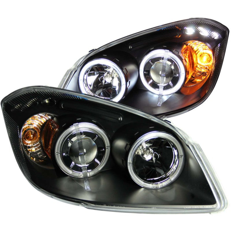 Anzo 2005-2010 Chevrolet Cobalt Projector Headlights w/ Halo Black w/ LED 121344 Photo - Primary